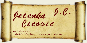 Jelenka Cicović vizit kartica